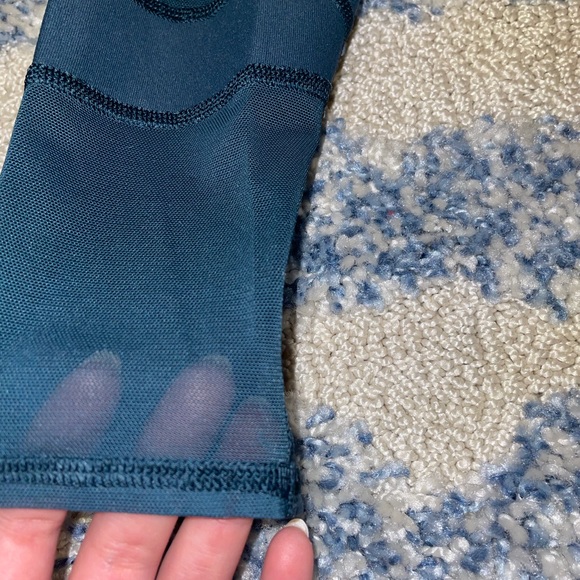 Lululemon Wunder Under Teal Mesh Front Leggings ✨✨ - Picture 3 of 6